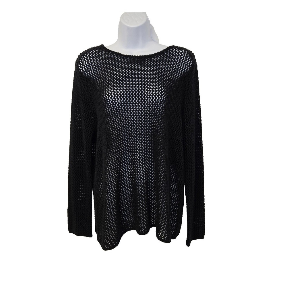 Relativity‎ Women's Open Knit Layering Sweater Long Sleeve Size Large